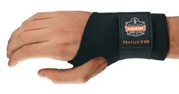 Ergodyne - 16613 Wrist Support ProFlex® 670 Ambidextrous Single Strap Neoprene Left or Right Hand Black Medium