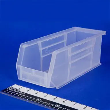 Health Care Logistics - 1401C Storage Bin HCL® Super Tough Semi-Clear Plastic 4 X 4-1/8 X 10-7/8 Inch