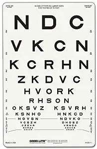 Good-Lite - 600711 Eye Chart Good-Lite® 10 Foot Distance Acuity Test