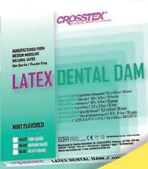 SPS Medical Supply - 19200 EENT Drape Crosstex® Mint Dental Dam 5 W X 5 L Inch NonSterile