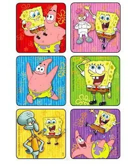 Medibadge - 1477 Sticker Disney® 75 per Unit SpongeBob Square Pants 2-1/2 X 2-1/2 Inch