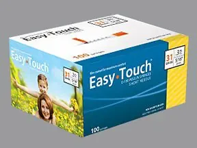 MHC Medical Products - 08496313601 Standard Insulin Syringe with Needle EasyTouch™ 0.3 mL 5/16 Inch 31 Gauge NonSafety Thin Wall