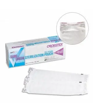 SPS Medical Supply - SCL3222 Sterilization Pouch Sure-Check® Ethylene Oxide (EO) Gas / Steam 3-1/2 X 22 Inch White / Blue / Purple Self Seal Paper