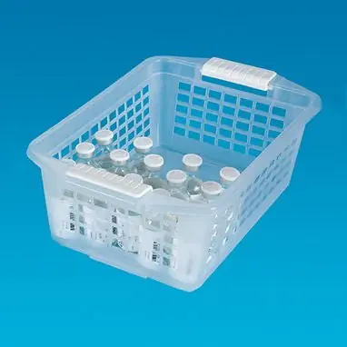 Health Care Logistics - 18325 Storage Basket Flip and Stack Semi-Clear Plastic 4-1/2 X 8 X 12-1/4 Inch