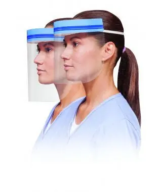 SPS Medical Supply - GCSS9B Wraparound Face Shield Crosstex® One Size Fits Most Full Length Anti-fog Disposable NonSterile
