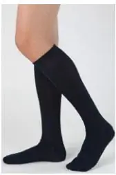 Carolon Company - 201504 Compression Stocking Health Support® Knee High Size E / Regular Black Closed Toe