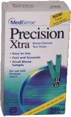 Abbott 9987865 - Precision Xtra Blood Glucose Test Strips - 100/Box, 600/Case