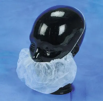 Health Care Logistics - 12077 Beard Cover One Size Fits Most White Elastic Closure