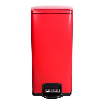 McKesson Brand - 16-35267 McKesson Red Square Step-On Trash Can