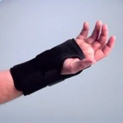 Darco International - 451-4010-30R Wrist Brace Deluxe Aluminum / Cotton Flannel / Nylon / Trilaminate Foam Right Hand Black Small
