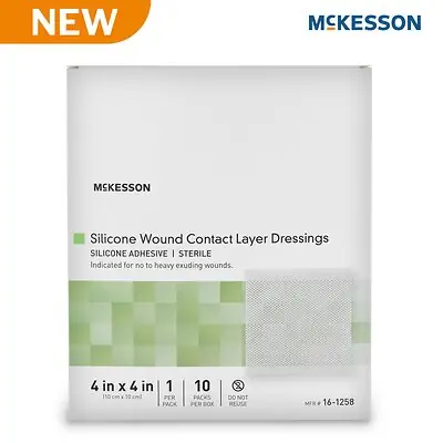 McKesson Brand 16-1258 - Wound Contact Layer Dressing McKesson 4 X 4 Inch Sterile - 1/Each, 10/Box, 100/Case