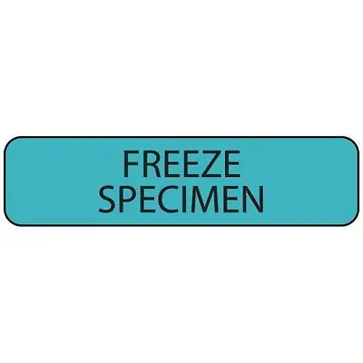 PDC Healthcare - MV01SB0949 Pre-Printed Label MedVision® Laboratory Use Blue Paper FREEZE SPECIMEN Black Temperature Control 5/16 X 1-1/4 Inch