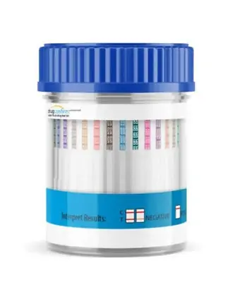 Confirm Biosciences - HE-CUPB-6195SA3 Drugs of Abuse Test Kit DrugConfirm 6-AM10, AMP500, BAR300, BUP5, BZO200, COC150, ETG300, FEN10, K2(25), KET1000, KRA250, mAMP/MET500, MDMA500, MOR300, MTD300, OXY100, PCP25, THC20, TRA50, (pH/SG/OX) 25 Tests For Fore
