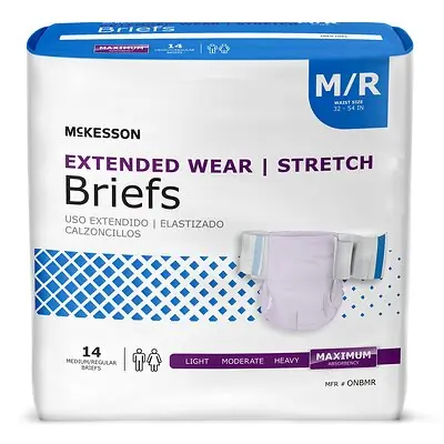 McKesson Brand - ONBMR McKesson Extended Wear Maximum Absorbency Incontinence Brief