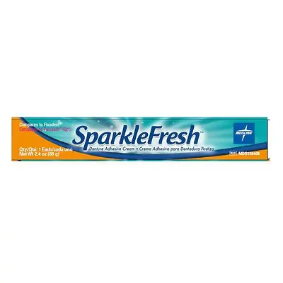 Medline - MDS136408 Denture Adhesive SparkleFresh™ Cream 2.4 oz.