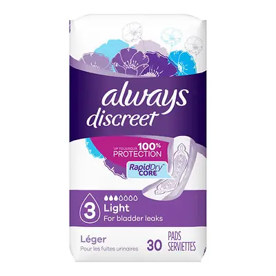 Procter & Gamble - 03700088658 Always® Discreet Bladder Control Pad