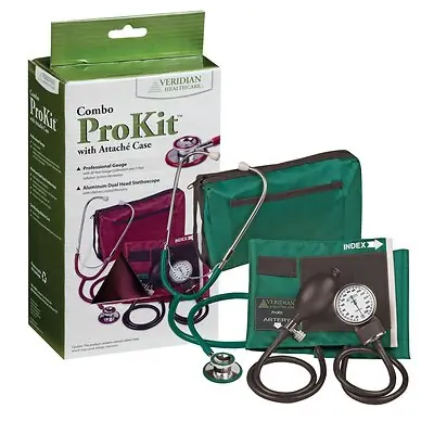 Veridian Healthcare LLC - 02-12706 Combo ProKit™ Aneroid Sphygmomanometer Unit with Stethoscope
