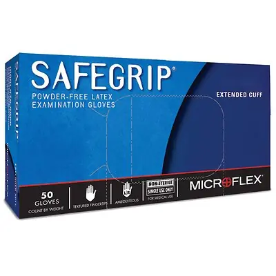 Microflex Medical - SG-375-M SafeGrip® Latex Extended Cuff Length Exam Glove