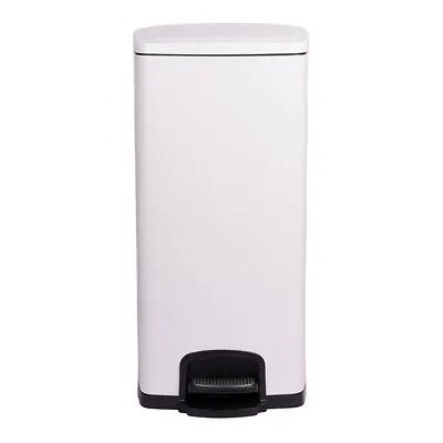 McKesson Brand - 16-35266 McKesson White Square Step-On Trash Can