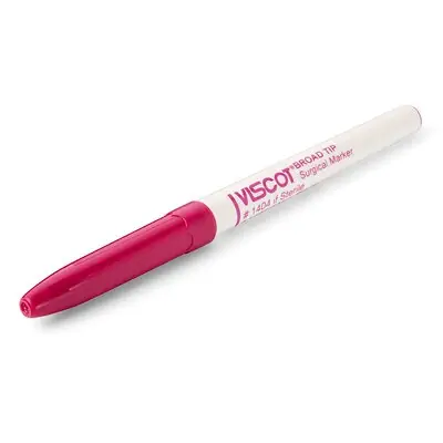 Viscot Industries - 1404-100 Skin Marker with Ruler Viscot® Gentian Violet Ink Sterile Full Size Broad Tip