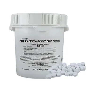 Berkshire Corp - EZBDT101 Surface Disinfectant Cleaner EZ Bleach™ Bactericidal Dissolving Tablet 900 Count Tub Unscented NonSterile