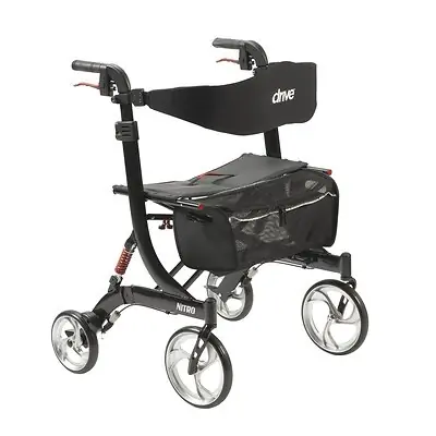 Drive DeVilbiss Healthcare - 10266HD-BK Nitro HD Bariatric Four-Wheel Rollator