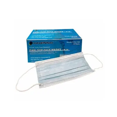 Acute Care Pharmaceuticals - FEL110B Procedure Mask Adenna® ASTM Level 2 Earloops One Size Fits Most