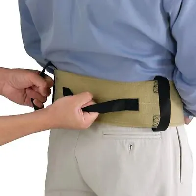 Performance Health - 081172832 Gait Belt with Handles Sammons Preston® 44 to 60 Inch Length Beige / Black Nylon
