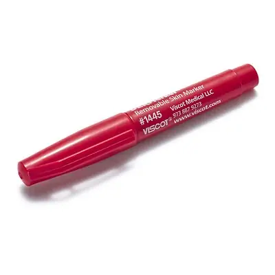 Viscot Industries - 1445-100 Skin Marker EZ Removable Ink® Red Ink NonSterile Mini Regular Tip