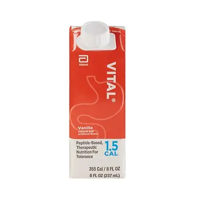 Abbott Nutrition - 64825 Vital® 1.5 Cal Vanilla Peptide-Based Therapeutic Nutrition for Tolerance