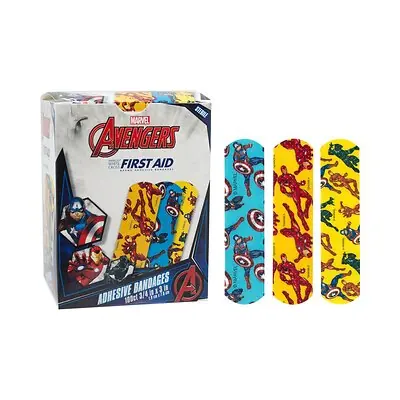 Medibadge - AB126 American® White Cross Stat Strip® Kid Design (Avengers) Adhesive Strips