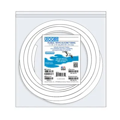 Urocare Products - 600831 Male External Catheter Tubing Uro-Con® White, Silicone, NonSterile, 0.31 Inch I.D. X 10 ft Long For Catheter Sheath