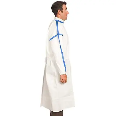 TrueCare Biomedix - TCBA54ST-XXXL Chemotherapy Procedure Gown 3X-Large White Sterile ASTM F739-12 Disposable