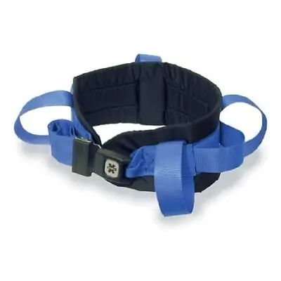 Mabis Healthcare - 533-6030-2122 Gait Belt with Handles DMI® Deluxe 46 to 52 Inch Length Black / Blue Nylon