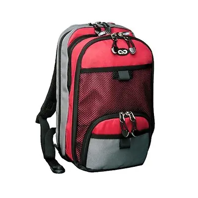 Zevex - PCK1001 Feeding Pump Backpack For EnteraLite® Infinity enteral feeding pump with a 500 ml bag in the front section and can also accomodate a 1200 ml bag in the rear section.