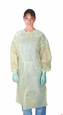 Medline - CRI4000 Protective Procedure Gown Classic Cover Regular / Large Yellow NonSterile Not Rated Disposable