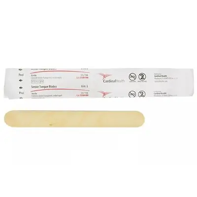 Cardinal - C1560-006 Tongue Depressor Cardinal Health™ 5-1/2 Inch Length White Birch Junior
