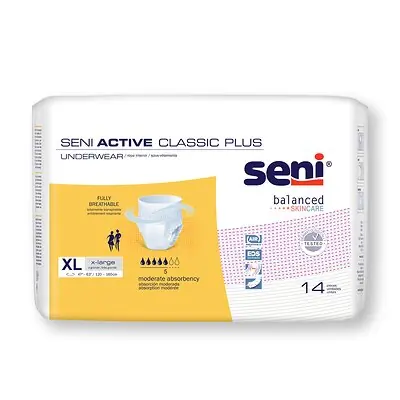 TZMO USA Inc - S-XL14-AC2 Seni® Active Classic Plus Moderate Absorbent Underwear