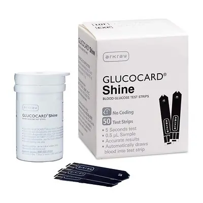 Arkray USA - 542050 Glucocard® Shine Blood Glucose Test Strip for use with Monitoring Meter