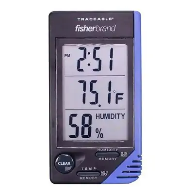 PANTek Technologies LLC 066624 - Fisherbrand™ Traceable® Digital Thermometer / Hygrometer, 32° to 122° F - 1/Each