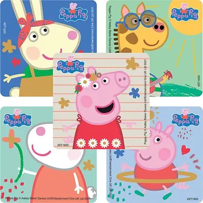 SmileMakers - ST1920R Sticker SmileMakers® 100 per Roll Peppa Pig 2-1/2 X 2-1/2 Inch