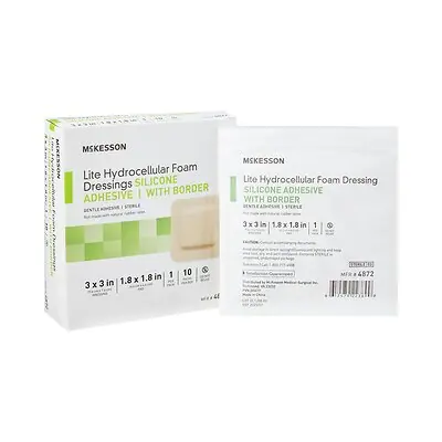 McKesson Brand - 4872 McKesson Lite Hydrocellular Foam Dressings w/ Border & Silicone Adhesive