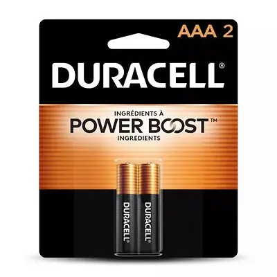 Procter & Gamble - 04133322401 Alkaline Battery Duracell® Coppertop® AAA Cell 1.5 Volt Disposable 2 Pack