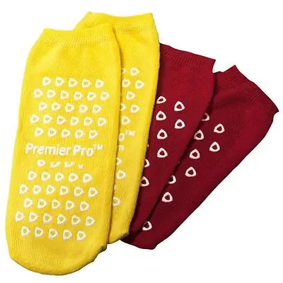 S2S Global - 2926 Risk Management Slipper Socks PremierPro™ Unisex Adult Bariatric Double Tread Single Patient Use Yellow