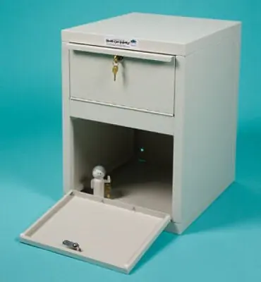 Health Care Logistics - 3769 Security Drop Box Wall Mount Steel Without Drawers 2 Shelves Two Cam Locks