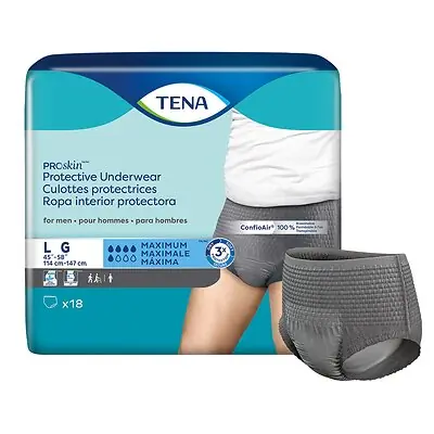 Essity HMS North America Inc - 73530 Tena® ProSkin™ Maximum Absorbent Underwear for Men