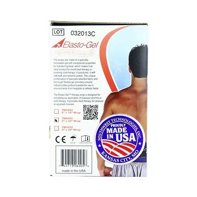 Southwest Technologies - TW6005 Hot / Cold Therapy Wrap with Cover Elasto-Gel™ General Purpose 6 X 24 Inch Spandex / Poly-Cotton / Elasto-Gel™ Reusable
