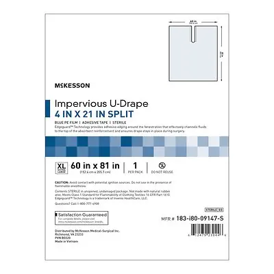 McKesson Brand - 183-I80-09147-S McKesson Sterile Impervious U-Drape