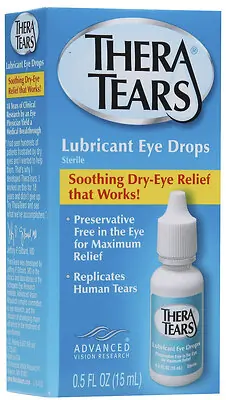 Advanced Vision Research - 58790000115 TheraTears® Carboxymethylcellulose Sodium Eye Lubricant