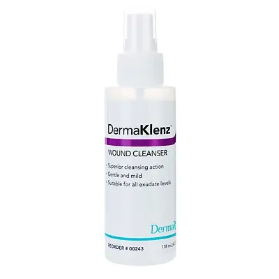 DermaRite Industries 00243 - Wound Cleanser DermaKlenz® 4 oz. Pump Bottle NonSterile - 1/Each, 12/Case